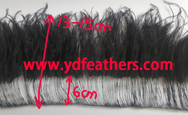 2Ply Burnt Ostrich Feather Fringe/Trim Sew On Cord