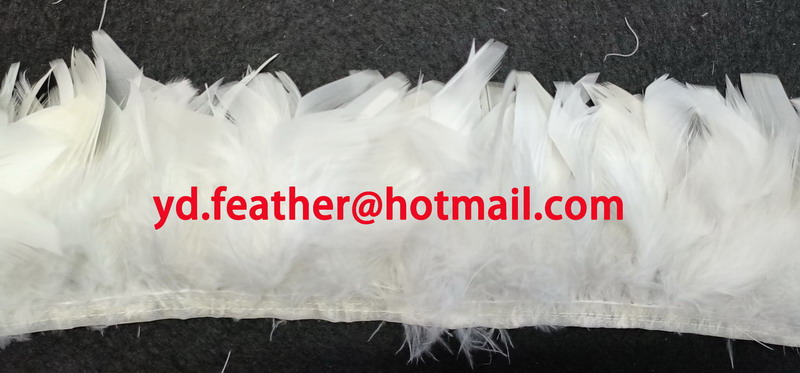 Stripped Turkey Feather Fringe/Trim 200pcs/M