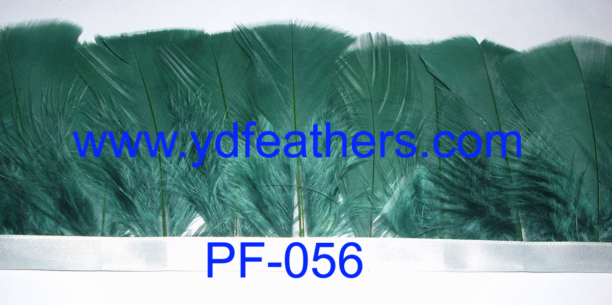 PF-056(Turkey Feather Fringe/Trimming Dyed Green)