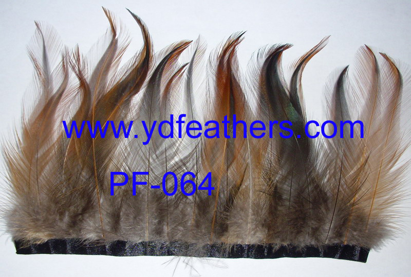 PF-064(Rooster/Coque/Cock Neck Hackle Feather Fringe/Trim)