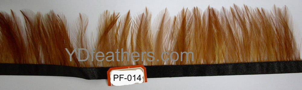 PF-014(red rooster neck hackles feather fringe/trimming)