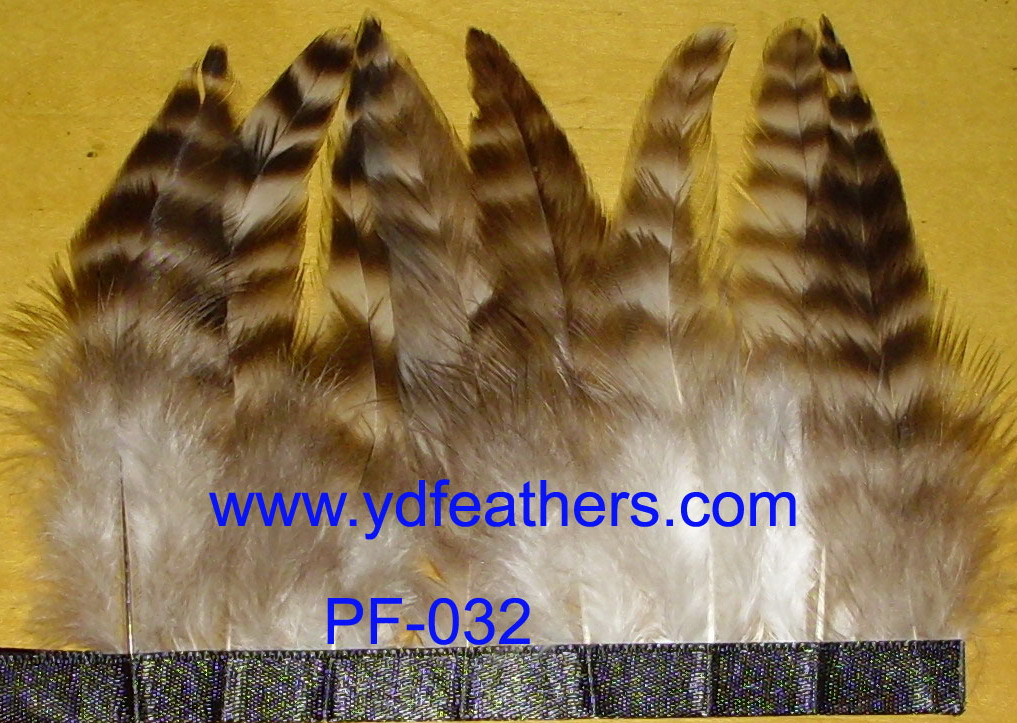 PF-032(Rooster schlappens chinchilla feather fringe/trimming)