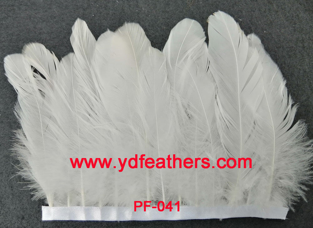 PF-041(White Rooster/Coque/Cock Tail Feather Fringe/Trimming)